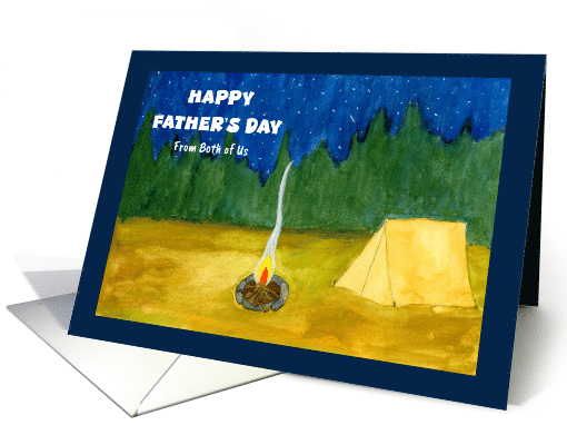 Happy Father's Day From Couple Camping Tent Fire Trees... (1910382)