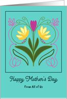 Happy Mother’s Day From Group Floral Botanical Flowers Art Nouveau card