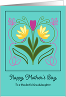 Happy Mother’s Day Granddaughter Floral Botanical Flowers Art Nouveau card