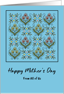 Mother’s Day From Group Flower Floral Botanical Art Nouveau Pattern card