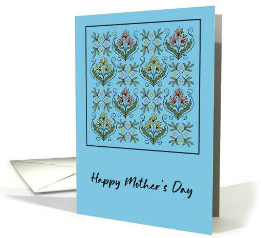 Mother's Day General Flowers Floral Botanical Art Nouveau Pattern card