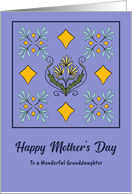 Happy Mother’s Day Granddaughter Flowers Floral Botanical Art Nouveau card