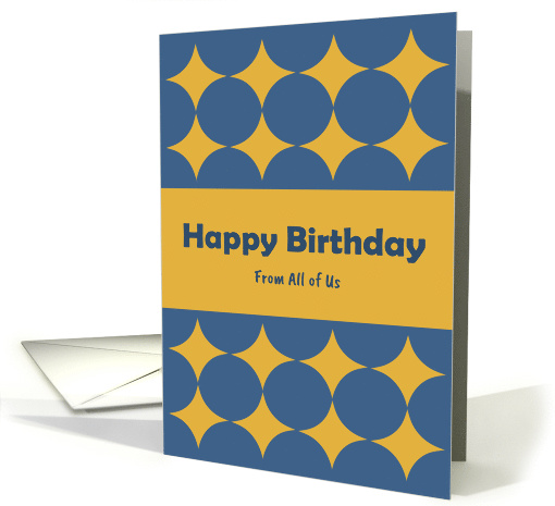 Happy Birthday From Group Diamonds Geometric Shapes Blue... (1917640)