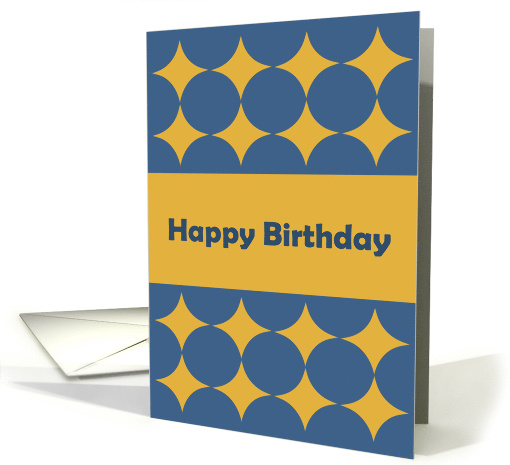 Happy Birthday General Diamonds Geometric Shapes Gold... (1917666)