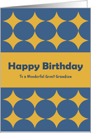 Happy Birthday Great Grandson Diamonds Geometric Shapes Gold Retro card