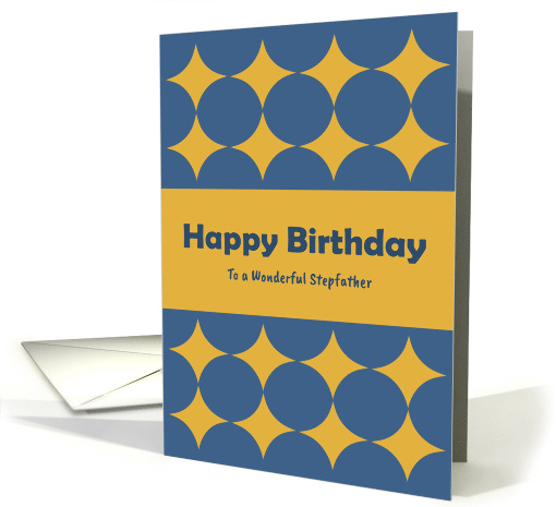 Happy Birthday Stepfather Diamonds Geometric Shapes Gold... (1917848)