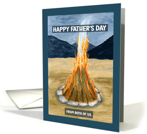 Happy Father's Day From Couple Bonfire Flames Smoke... (1919666)