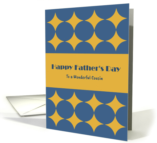 Happy Father's Day Cousin Gold Diamonds Geometric Shapes... (1920368)