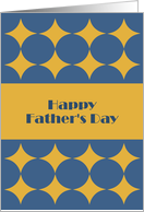 Happy Father’s Day General Gold Diamonds Geometric Shapes MCM Retro card