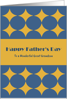 Happy Father’s Day Great Grandson Gold Diamonds Geometric Pattern card