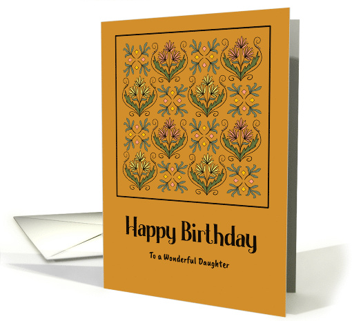Happy Birthday Daughter Art Nouveau Floral Botanical... (1921714)