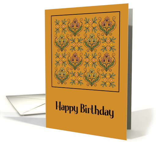 Happy Birthday General Art Nouveau Floral Botanical... (1921720)