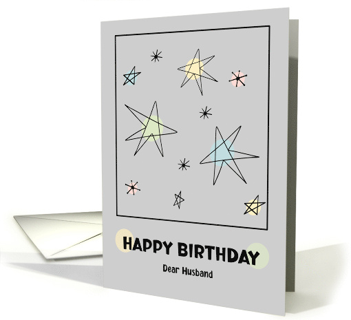 Happy Birthday Husband Mid Century Modern Space Age Retro... (1922110)
