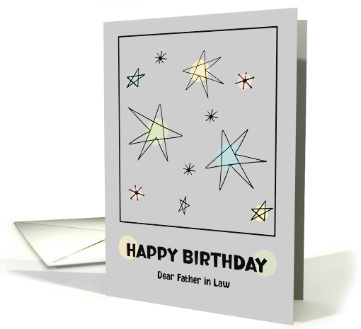 Happy Birthday Father in Law Mid Century Modern Space Age... (1922530)