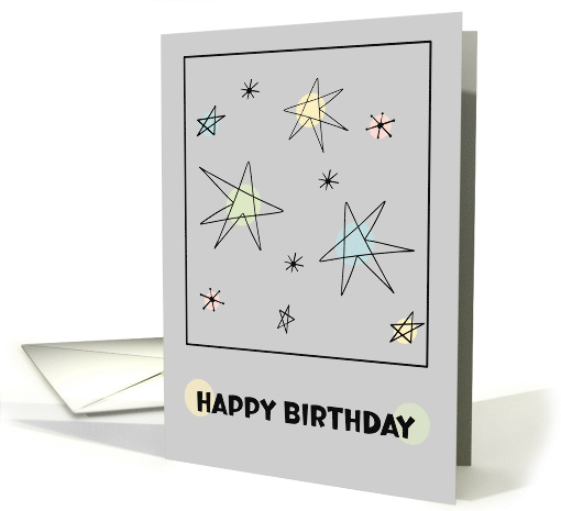 Happy Birthday General Mid Century Modern Space Age Retro... (1922534)