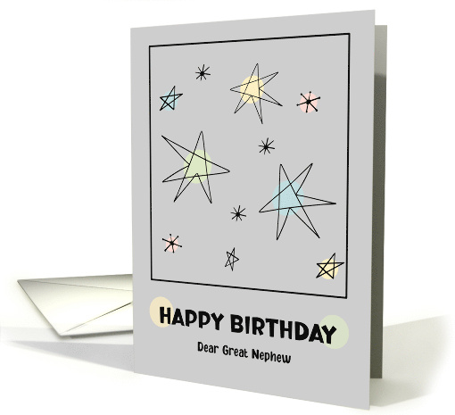 Happy Birthday Great Nephew Mid Century Modern Space Age... (1922544)