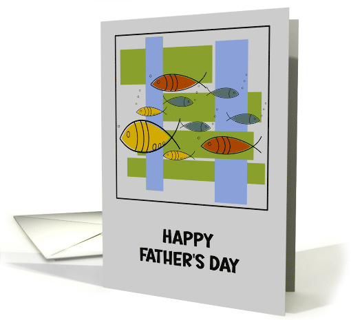 Happy Father's Day General Mid Century Modern Retro Fish... (1922864)