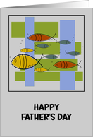 Happy Father’s Day General Mid Century Modern Retro Fish Marine Ocean card