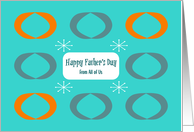 Happy Father’s Day From Group Mid Century Modern Geometric Ovals Stars card