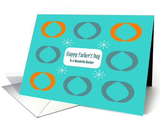 Happy Father's Day Brother Mid Century Modern Geometric... (1923490)