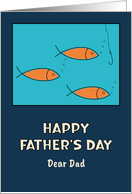 Happy Father’s Day Dad School of Fish Swimming Fishing Mid Century card