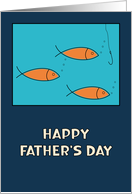 Happy Father’s Day General School of Fish Hook Fishing Mid Century card