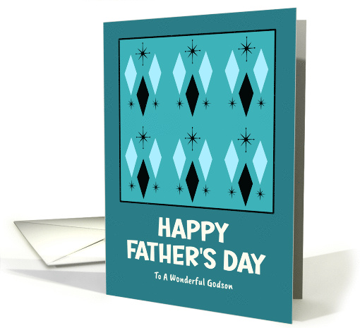 Happy Father's Day Godson Mid Century Modern Diamonds... (1926190)