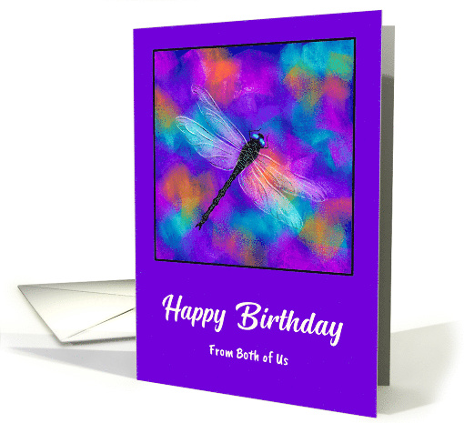 Happy Birthday From Couple Dragonfly Abstract Flowers... (1927730)