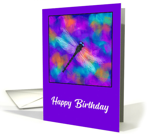 Happy Birthday General Dragonfly Abstract Flowers Insects... (1927740)