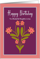 Happy Birthday Daughter in Law Flowers Wildflowers Floral Botanical card
