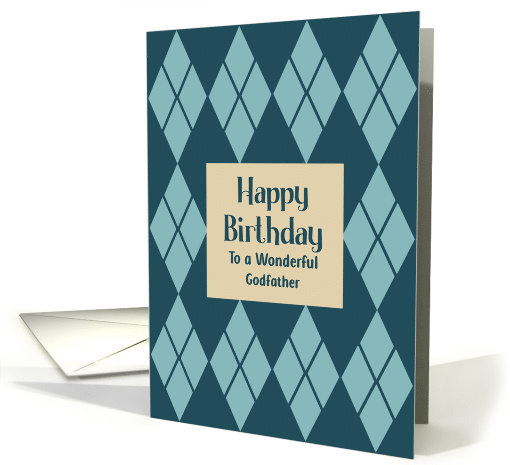 Happy Birthday Godfather Argyle Diamonds Pattern For Him... (1930596)