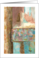 Love, You’ve Captured My Heart, Abstract Art Painting, Castle Tower card