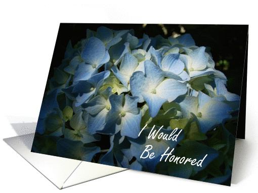 Bridesmaid Request - Hydrangea card (369932)