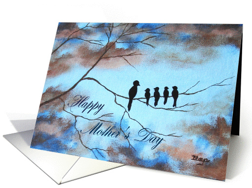 Happy Mother's Day, Birds in Tree Art card (370795)