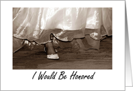 Bridesmaid Sister Invitation Request, Wedding Attendant card
