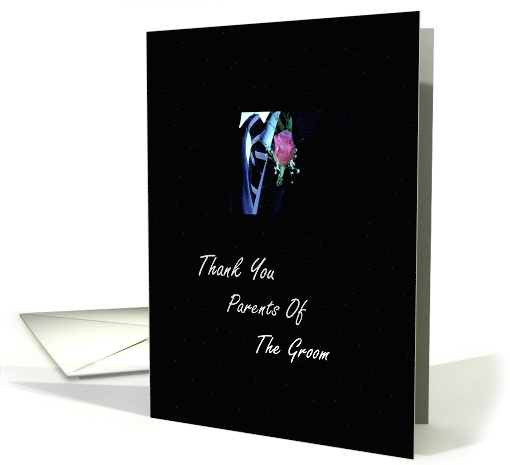 Parents Of The Groom Wedding Thank You Flower Tie Bridal Party card
