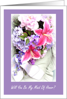 Best Friend Maid Of Honor - Invitation Request card