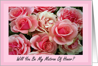 Matron Of Honor Sister - Invitation Request card