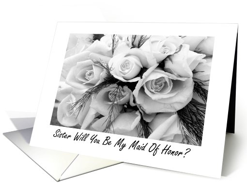 Sister Be My Maid Of Honor? Wedding Request Invitation card (397131)