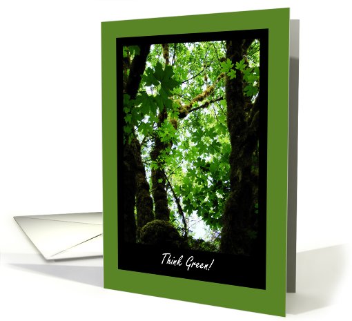 Happy Earth Day - Think Green! card (402460)
