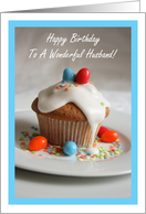 Happy Birthday Husband - Cupcake card