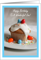 Happy Birthday Son - Cupcake card