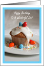 Happy Birthday Son - Cupcake card