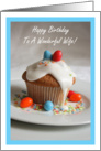 Happy Birthday Wife - Cupcake card