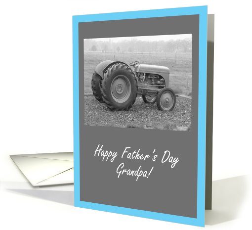 Happy Father's Day Grandpa - Vintage Tractor card (431806)