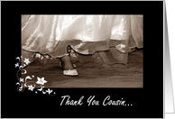 Thank You Cousin Bridesmaid Wedding Bridal Attendant Bride Walking card