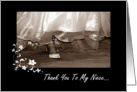 Thank You Niece - Flower Girl card