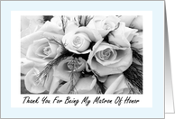 Thank You Sister Matron Of Honor card