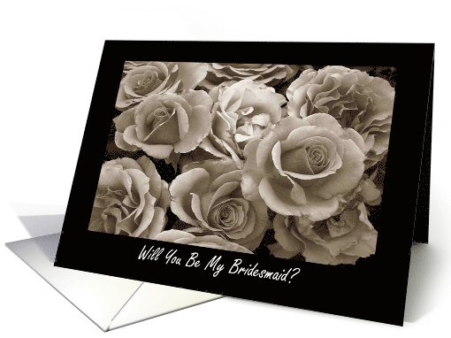 Cousin Bridesmaid Request Wedding Floral Will You Be card (501459)