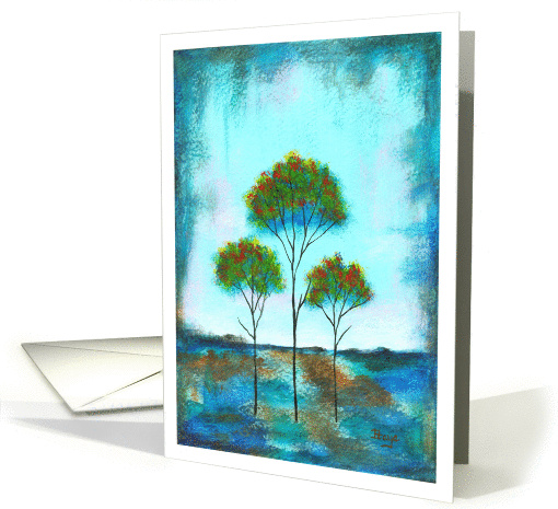 Blessings, Abstract Landscape Art, Tall Skinny Trees,... (668749)